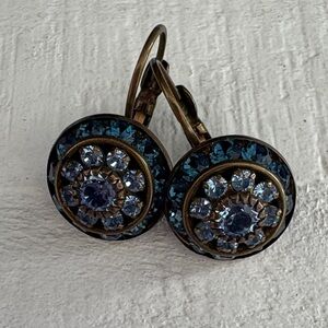 Vintage-Inspired Blue Crystal Earrings